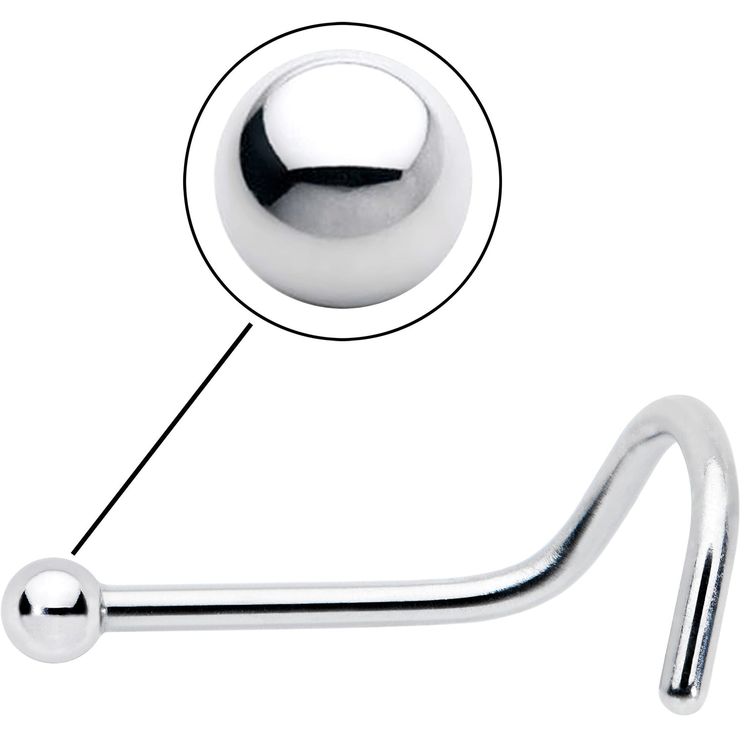 20G Stainless Steel 2mm Ball Nose Screw
