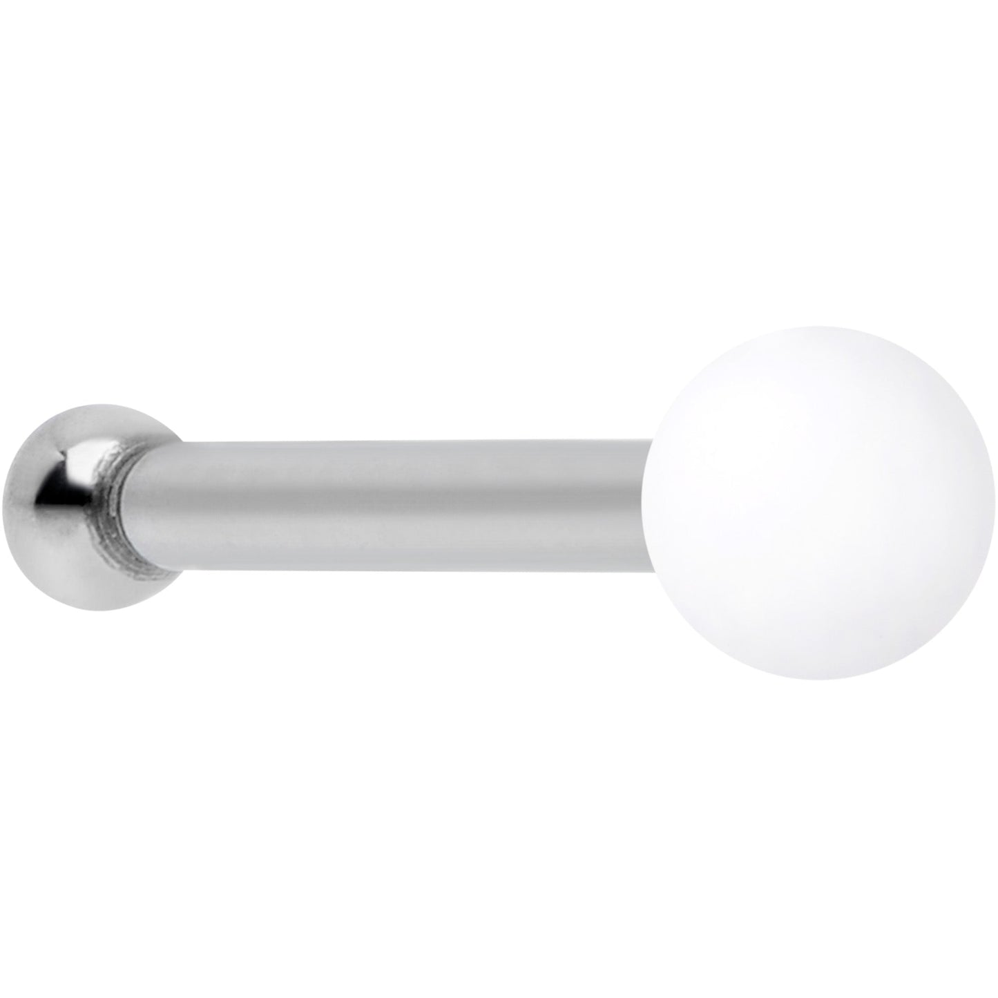 20G 1/4 White Matte 2mm Nose Bone