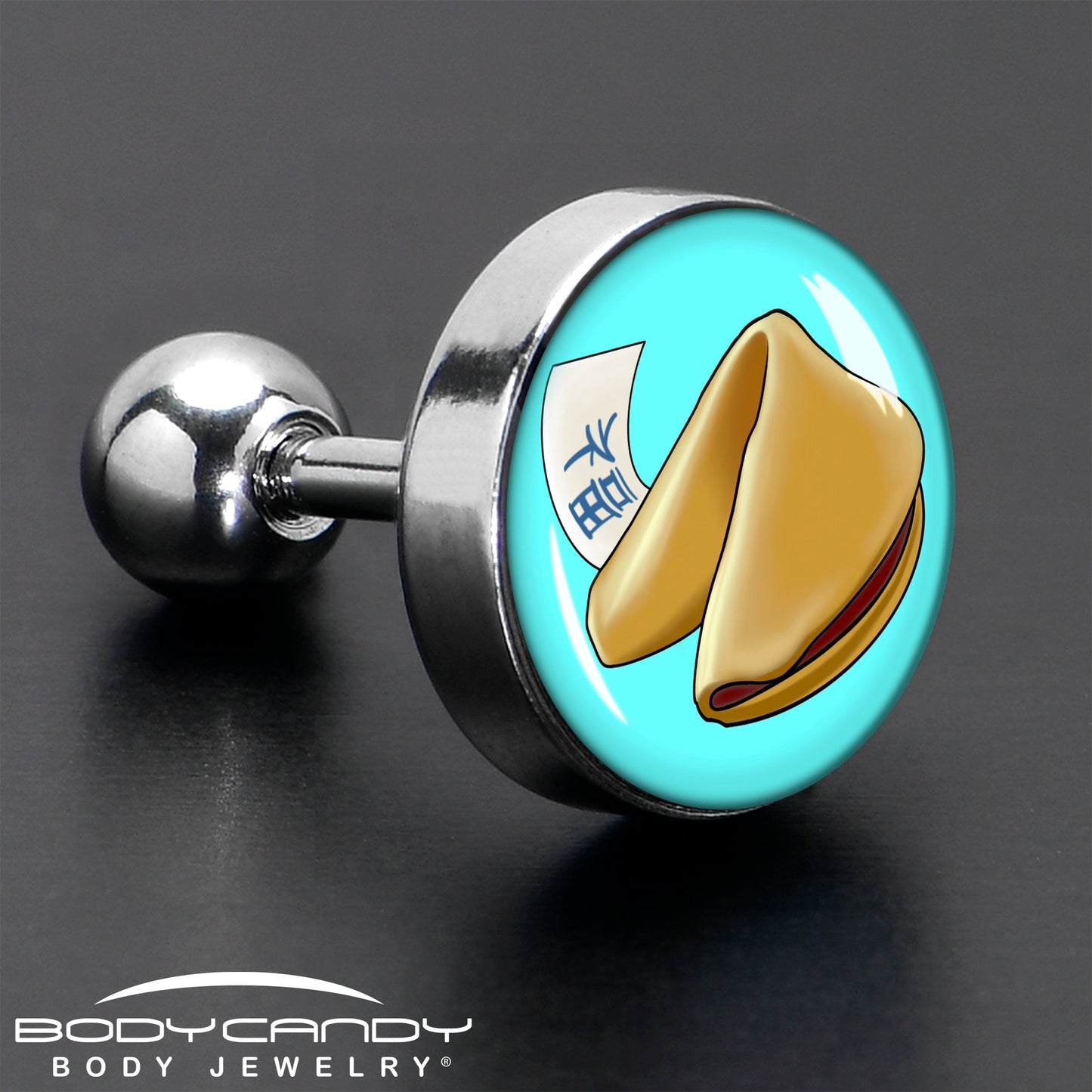 16G 1/4 Fortune Cookie Cartilage Tragus Earring by Onyx O