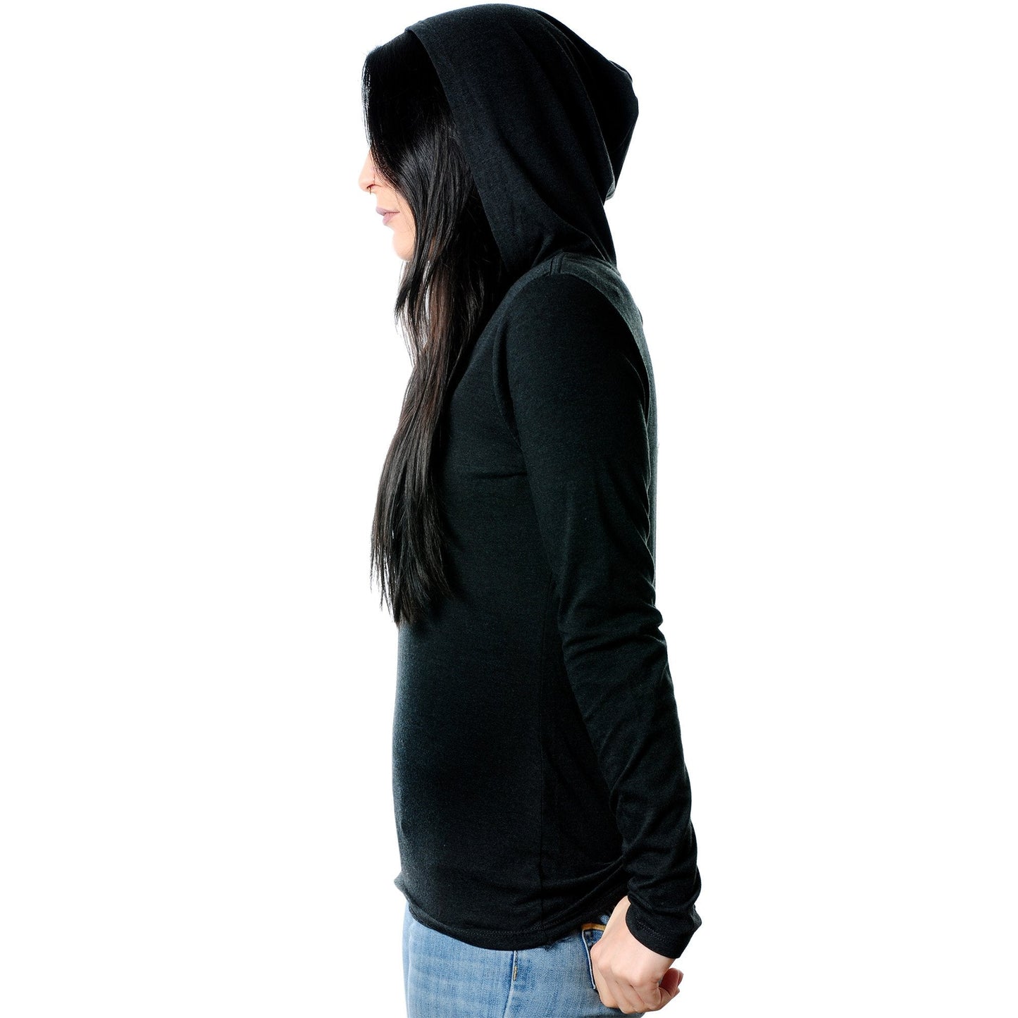 Be You, For You Black Tapered Long Sleeve Hoodie